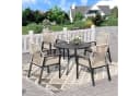 PHI VILLA Garten-Essgruppe Beige Rattan Holz Bild 2