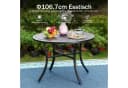 PHI VILLA Garten-Essgruppe Beige Aluminium Rattan Bild 3