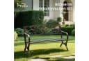 PHI VILLA Gartenbank Schwarz-Bronze mit gusseiserner Rückenlehne Bild 1