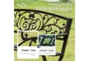PHI VILLA Gartenbank Schwarz-Bronze mit gusseiserner Rückenlehne Bild 3