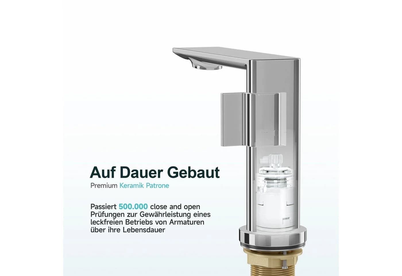 Alphabath Waschtischarmatur Chrom-Finish mit Bubbler-Struktur - Bild 4