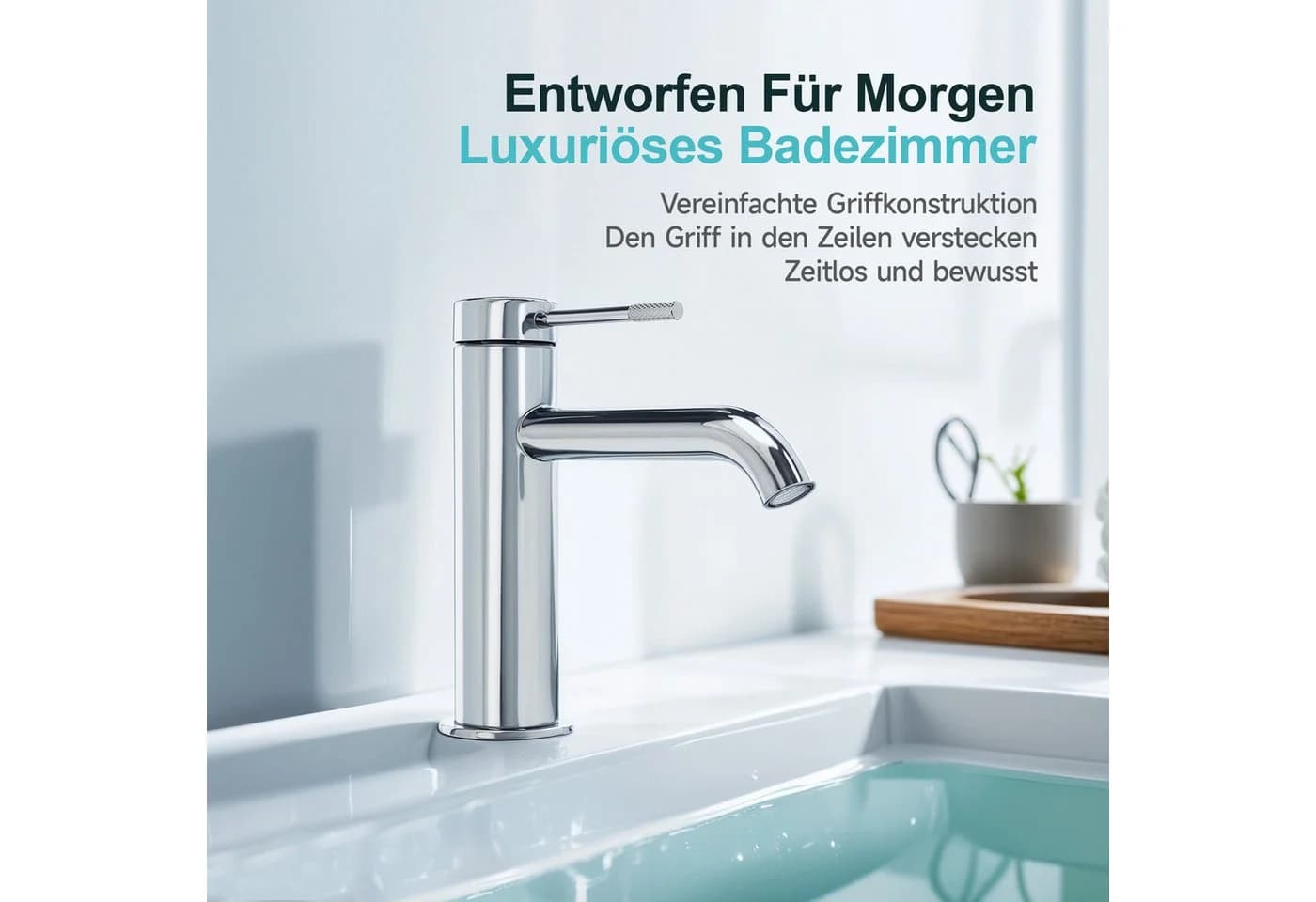 Alphabath Waschtischarmatur Set Chrom Einhebelmischer Messing