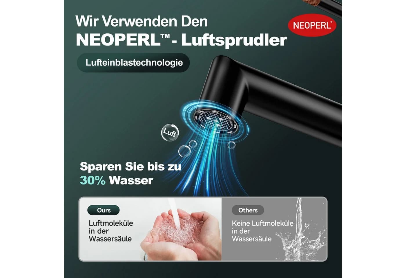 Alphabath Waschtischarmatur Einhebel Messing Silbrige Oberfläche - Bild 4