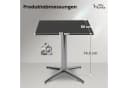 PHI VILLA Gartentisch Schwarz Metall Quadratisch/Rund Bild 3