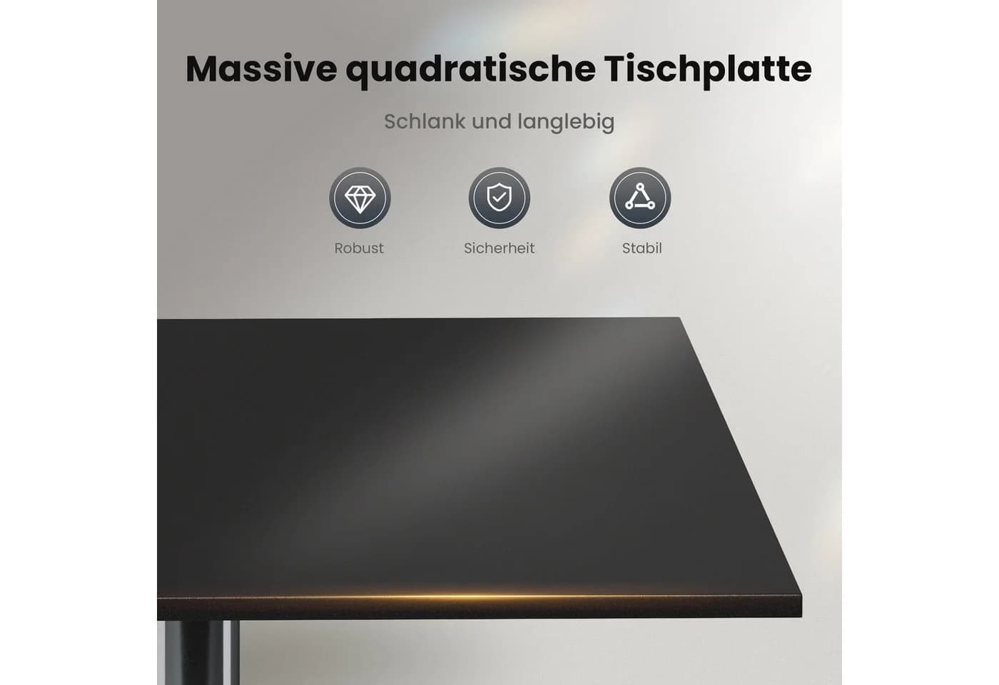 PHI VILLA Gartentisch Schwarz Metall Quadratisch/Rund - Bild 5
