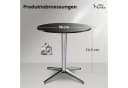PHI VILLA Gartentisch Schwarz Metall Quadratisch/Rund Bild 3
