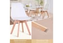 GrandCA HOME Esszimmerstuhl 4er/6er Set Moderner Gepolsterter Küchenstuhl Buchenholz Weiß Bild 1