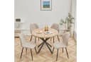 GrandCA HOME Esszimmerstuhl 4er-Set Beige Skandinavisch Bild 1