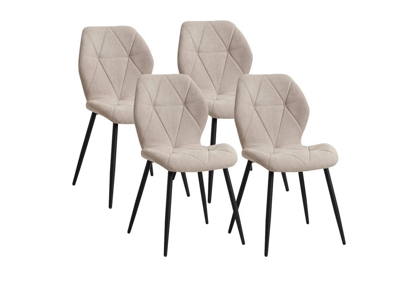 GrandCA HOME Esszimmerstuhl 4er-Set Beige Skandinavisch - Bild 2