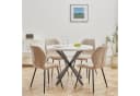 GrandCA HOME Esszimmerstuhl 4er Set Gepolsterter Stoffstuhl Modern Bild 1