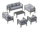 MeXo Gartenlounge-Set Aluminium Outdoor Wetterfest 6-tlg. Luxus Relax Bild 1