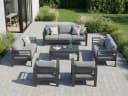 MeXo Gartenlounge-Set Aluminium Outdoor Wetterfest 6-tlg. Luxus Relax Bild 2