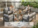 MeXo Gartenlounge-Set Aluminium Outdoor Wetterfest 6-tlg. Luxus Relax Bild 5