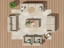 MeXo Gartenlounge-Set XXL Aluminium Outdoor 6-tlg. Beige Bild 1