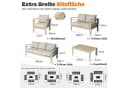 MeXo Gartenlounge-Set XXL Aluminium Outdoor 6-tlg. Beige Bild 4