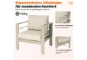 MeXo Gartenlounge-Set XXL Aluminium Outdoor 6-tlg. Beige Bild 5
