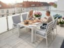 MeXo Gartenlounge-Set Aluminium Outdoor 5-tlg. Polywood Tisch & Auflagen Bild 3