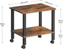 Hoobro Druckertisch mit Rollen 2 Ebenen Druckerwagen 38x28x38 cm Holzspanplatte Bild 3