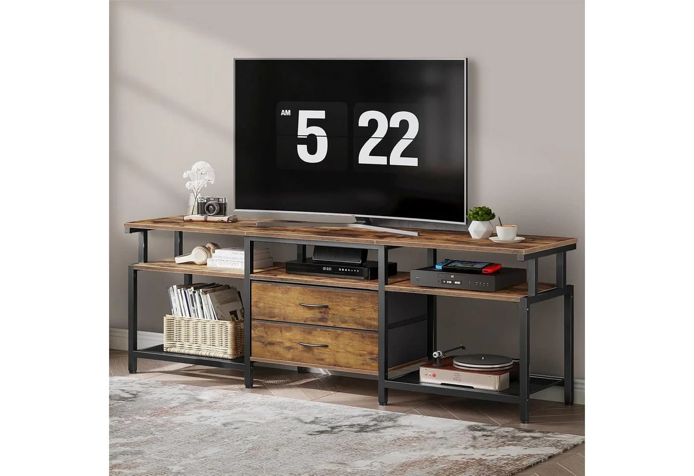 Hoobro Lowboard TV-Schrank, Sideboard, Gaming TV Board für Fernseher bis 75 Zoll - Bild 4
