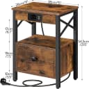 Hoobro Nachttisch mit Ladestation Industrial Design Bild 3