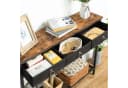 Hoobro Konsolentisch 100x25x80 cm mit 3 Schubladen Flurtisch Holz Metall Bild 5