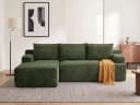 GLP Ecksofa L-Form Grün mit Schlaffunktion und Taschenfederkern Bild 1
