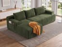 GLP Ecksofa L-Form Grün mit Schlaffunktion und Taschenfederkern Bild 2
