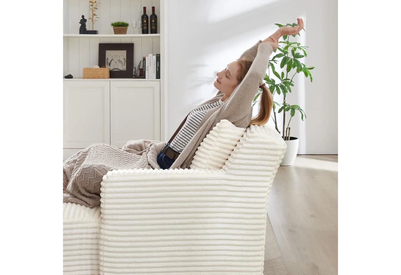 GLP Chaiselongue Cord Sofa mit Schlaffunktion - Bild 4