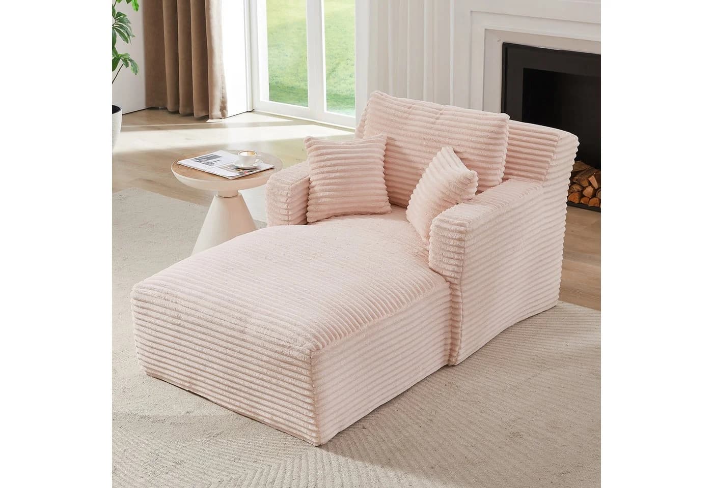GLP Chaiselongue Bodensofa Rosa mit Schlaffunktion - Bild 2