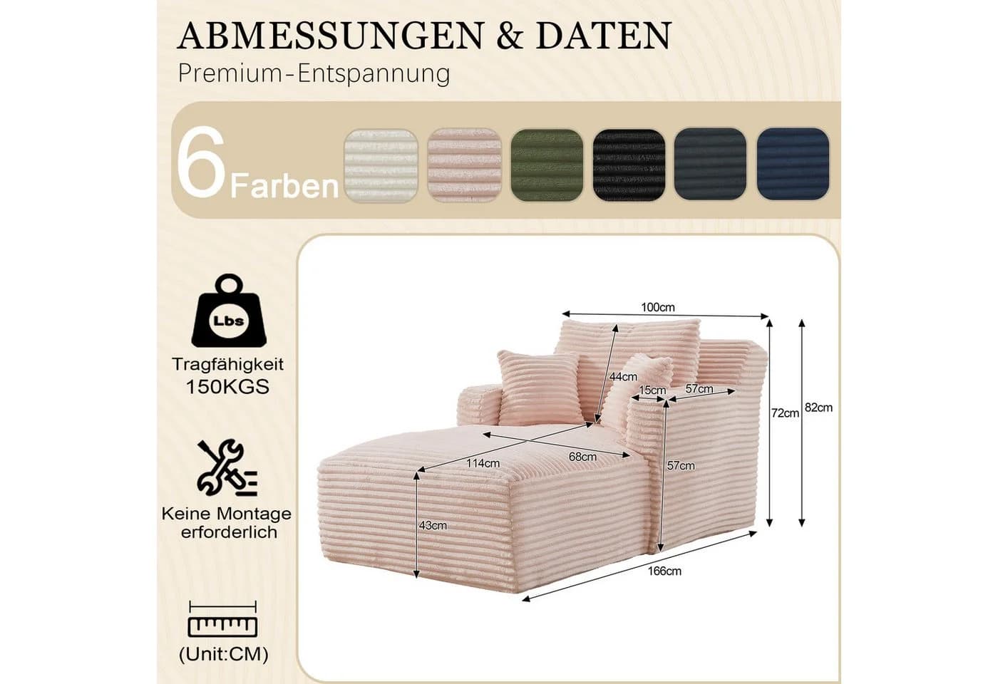 GLP Chaiselongue Bodensofa Rosa mit Schlaffunktion - Bild 3
