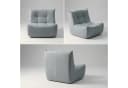 GLP Chenille Loungesessel 1-Sitzer Grau Ergonomisch Bild 3