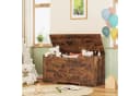 Hoobro Truhenbank aus Holz 100x40x50,5 cm Sitzbank mit Stauraum Bild 3