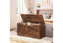 Hoobro Truhenbank aus Holz 100x40x50,5 cm Sitzbank mit Stauraum Bild 5