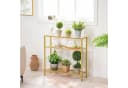 Hoobro Konsolentisch Gold 3 Ebenen Glas Metall Flurtisch 75cm Bild 5