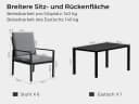 MeXo Gartenlounge-Set 6-tlg. mit Esstisch Aluminium Schwarz Bild 5