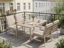 MeXo Gartenlounge-Set 5-tlg. Aluminium Beige mit Kissen Bild 2