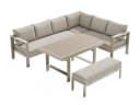 MeXo Gartenlounge-Set XXL 5-tlg. Aluminium Beige Bild 1