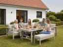 MeXo Gartenlounge-Set XXL 5-tlg. Aluminium Beige Bild 3