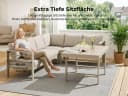 MeXo Gartenlounge-Set XXL 5-tlg. Aluminium Beige Bild 5