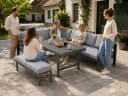 MeXo Gartenlounge-Set Aluminium Eck 5-tlg. Grau mit Kissen Bild 3