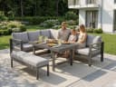 MeXo Gartenlounge-Set Aluminium Eck 5-tlg. Grau mit Kissen Bild 5