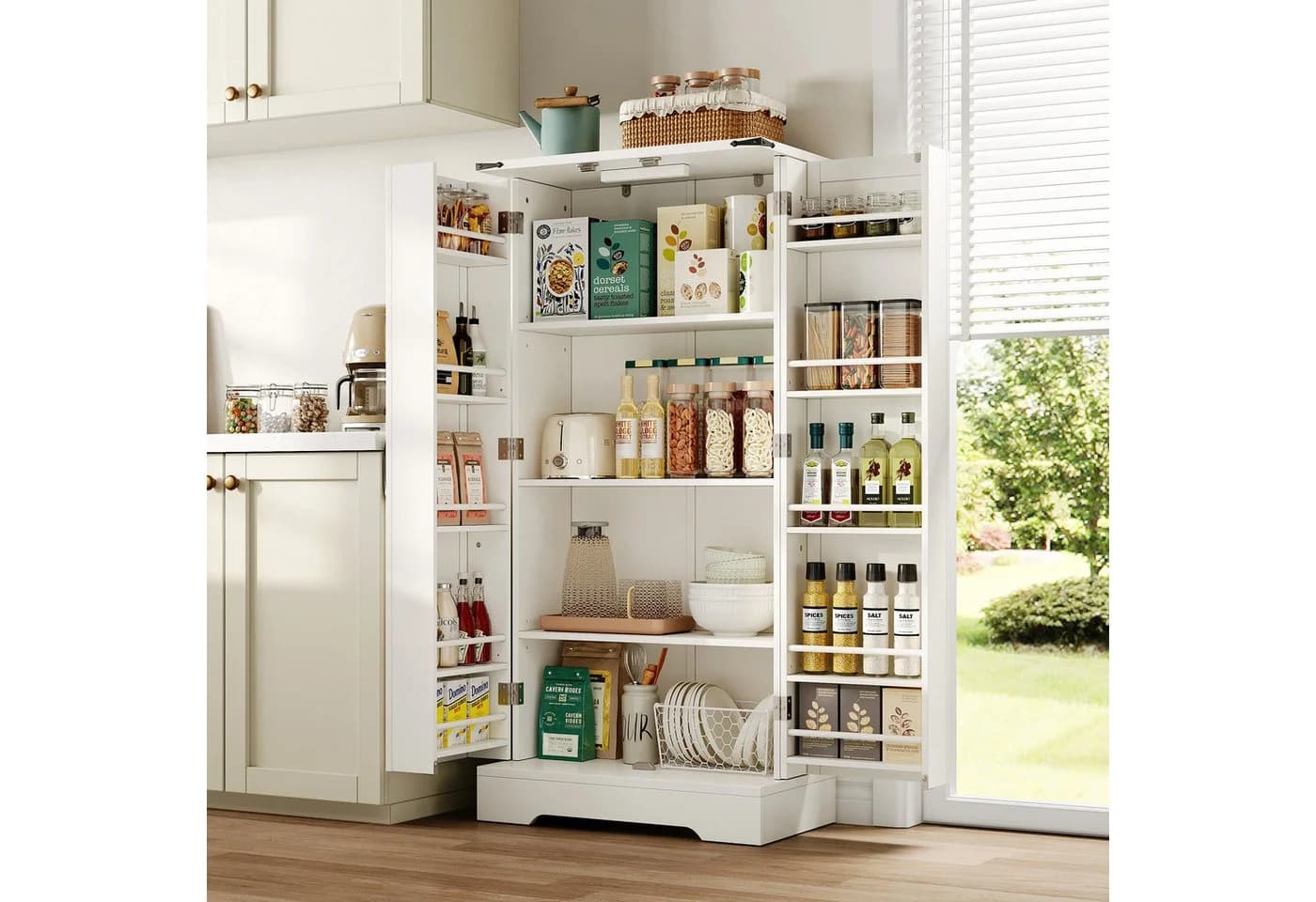 Odikalo Hochschrank 128,5 cm mit LED