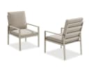 MeXo Gartenlounge-Set 2-tlg. Aluminium Sessel Beige Bild 2