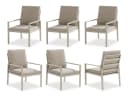 MeXo Gartenlounge-Set 6-tlg. Beige Aluminium mit Kissen Bild 2