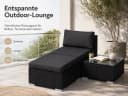 MeXo Gartenlounge-Set Schwarz Poly-Rattan mit Fußhocker Bild 4