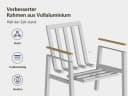 MeXo Gartenstuhl 4er Set Aluminium mit Kissen Beige/Weiß Bild 3