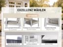 MeXo Gartenstuhl 4er Set Aluminium mit Kissen Beige/Weiß Bild 5