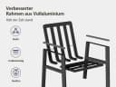 MeXo Gartenstuhl 2er Set Aluminium mit Kissen Grau Bild 3