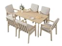 MeXo Gartenlounge-Set 7-tlg. Aluminium mit Kissen Beige/Schwarz Bild 1