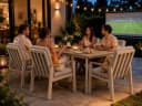 MeXo Gartenlounge-Set 7-tlg. Aluminium mit Kissen Beige/Schwarz Bild 3